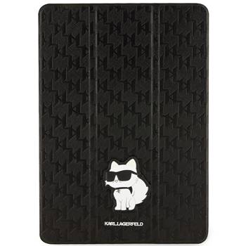 Karl Lagerfeld KLFC10SAKHPCK iPad 10.2" Folio Magnet Allover Cover czarny/black Saffiano Monogram Choupette