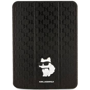 Karl Lagerfeld KLFC11SAKHPCK iPad 10.9" Folio Magnet Allover Cover czarny/black Saffiano Monogram Choupette