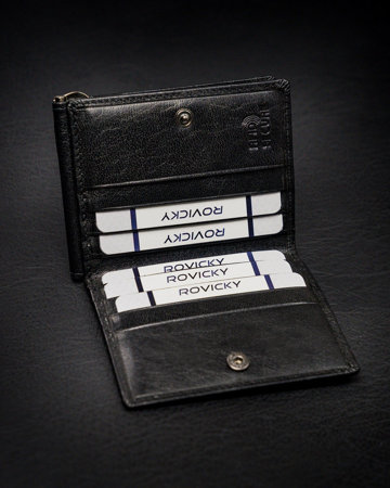 Skórzany męski portfel Rovicky CPR-034-BAR RFID